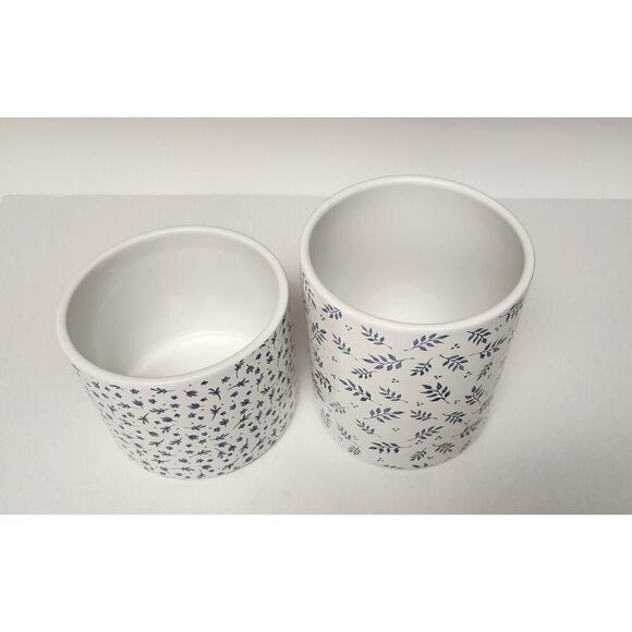 Kirkland's Home Blue Blooms 2pc Floral Canister - Picture 7 of 9